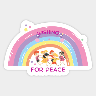 Wishing for Peace - Lifes Inspirational Quotes Sticker